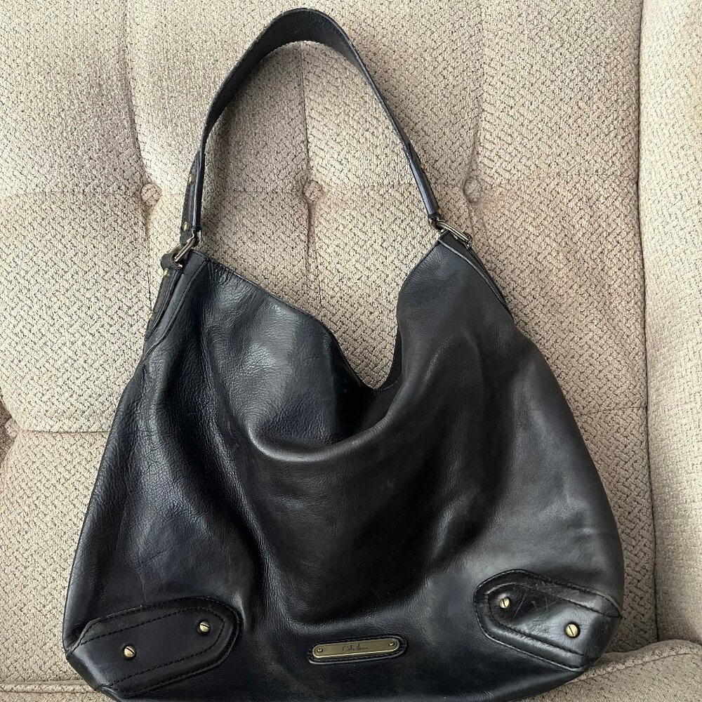 Cole Haan Classic Black Leather Hobo